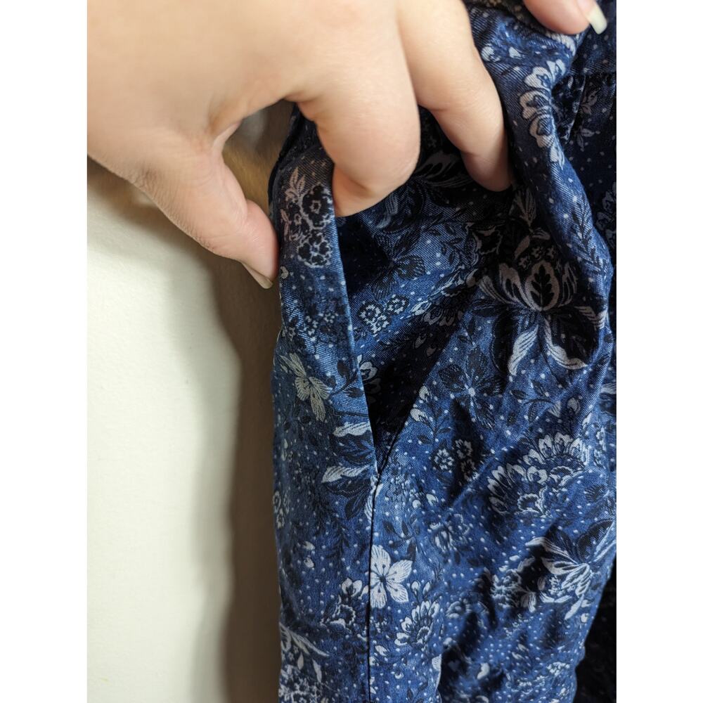 NWT Torrid Boho Cottagecore Floral Chambray Puff Sleeve Mini Smocked Dress - Picture 8 of 8